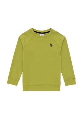 Erkek Çocuk Fıstık Yeşili Basic Bisiklet Yaka Sweatshirt - 50293633085