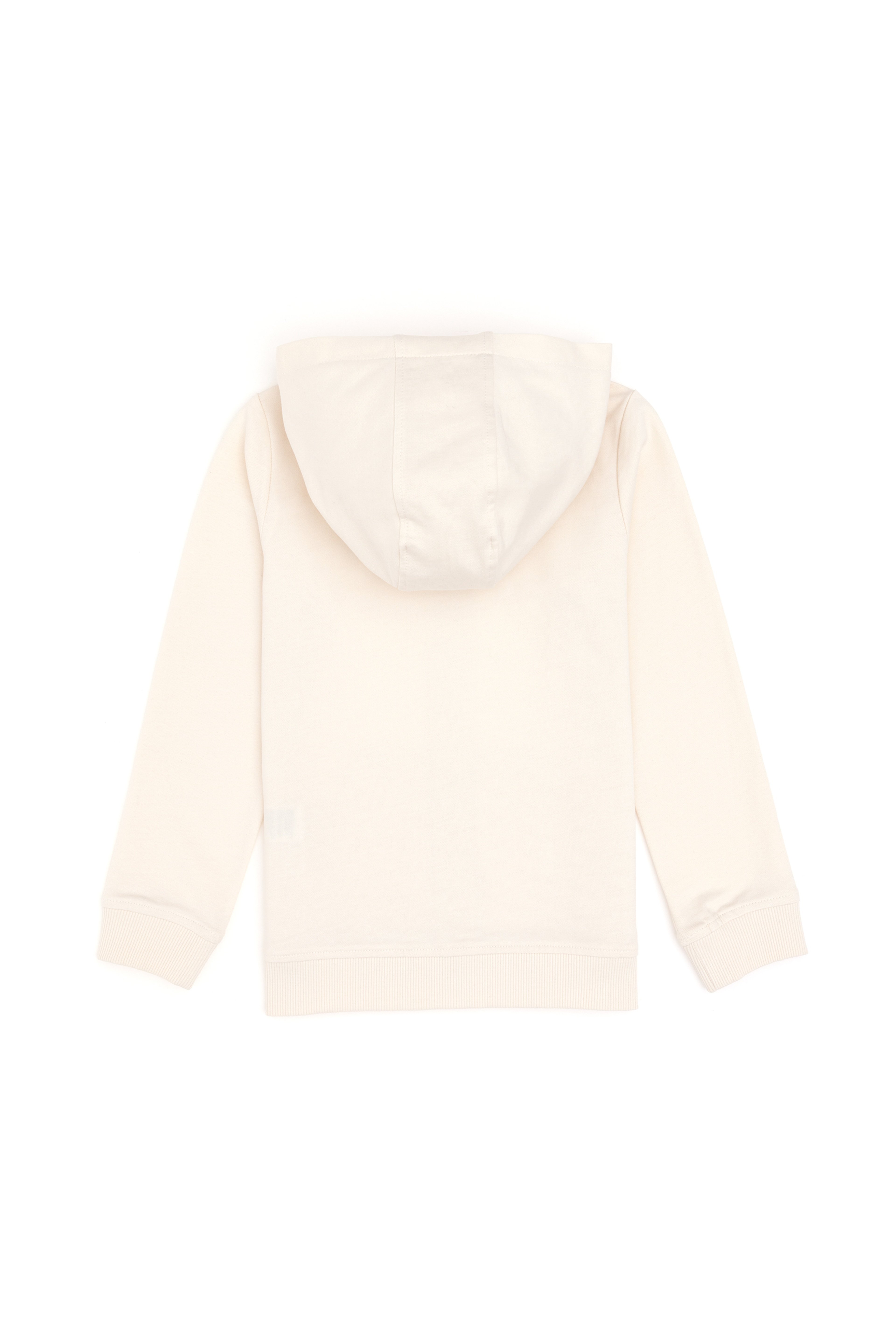 Kız Çocuk Krem Fermuarlı Basic Sweatshirt - Image 5