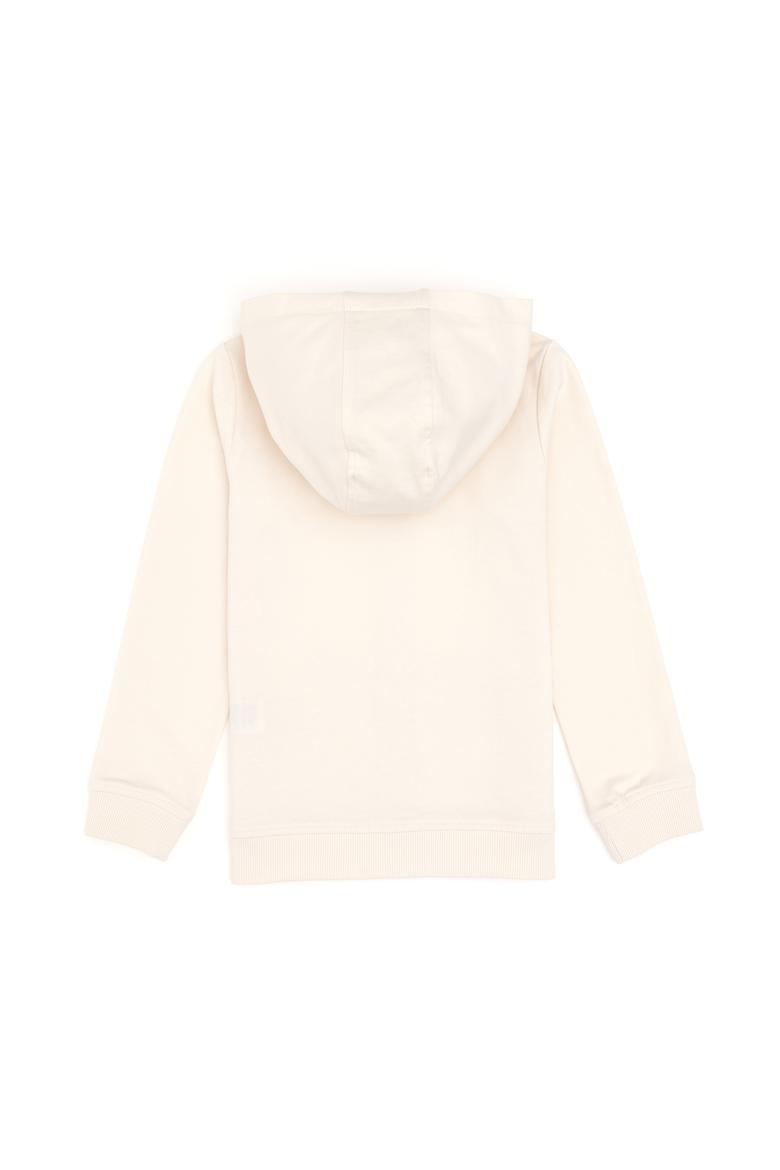 Kız Çocuk Krem Fermuarlı Basic Sweatshirt - 50296390013