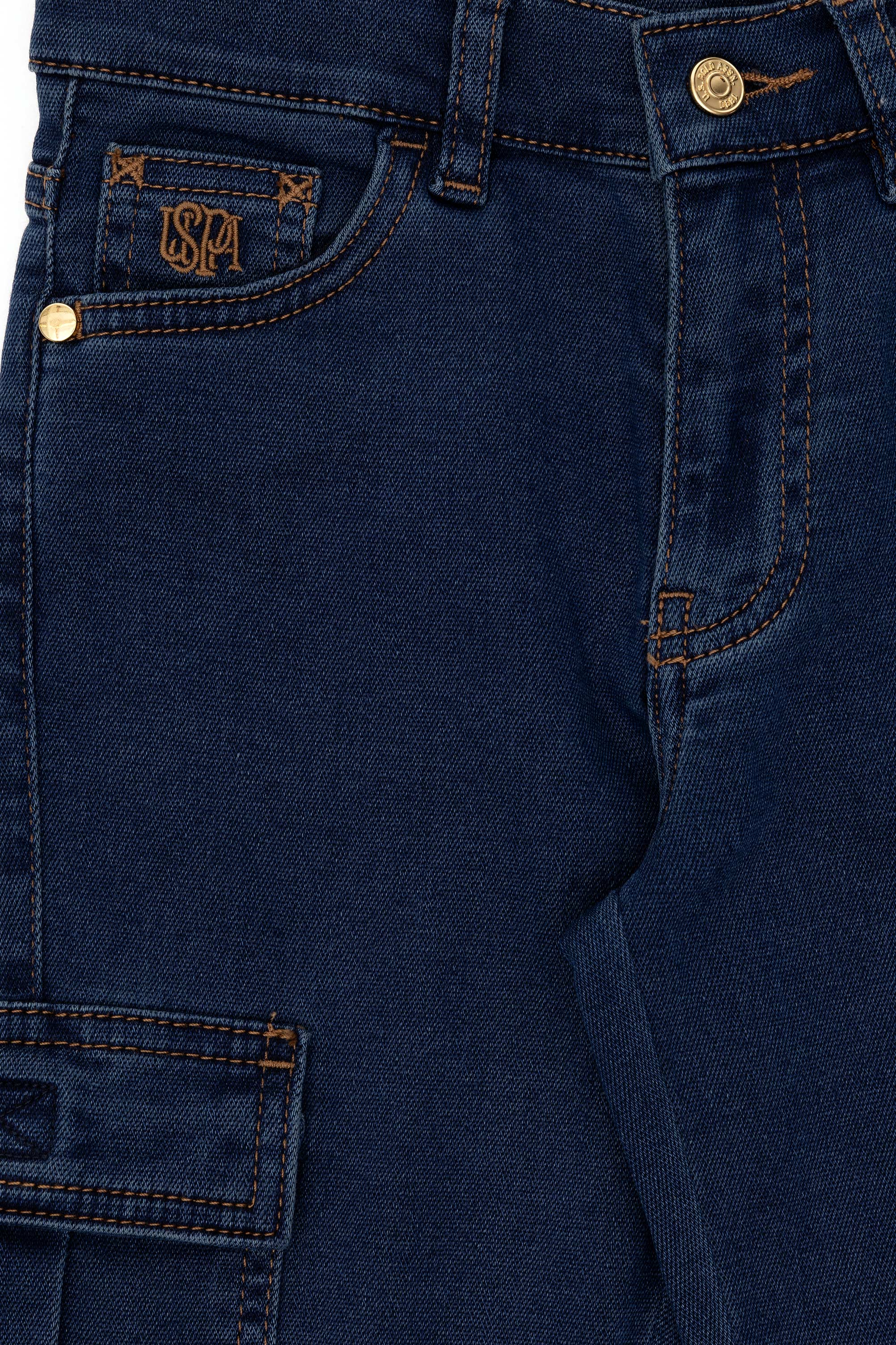 شلوار جین رنگارنگ Cargofit دخترانه یو اس پولو | U.S. Polo Assn. - تصویر 4