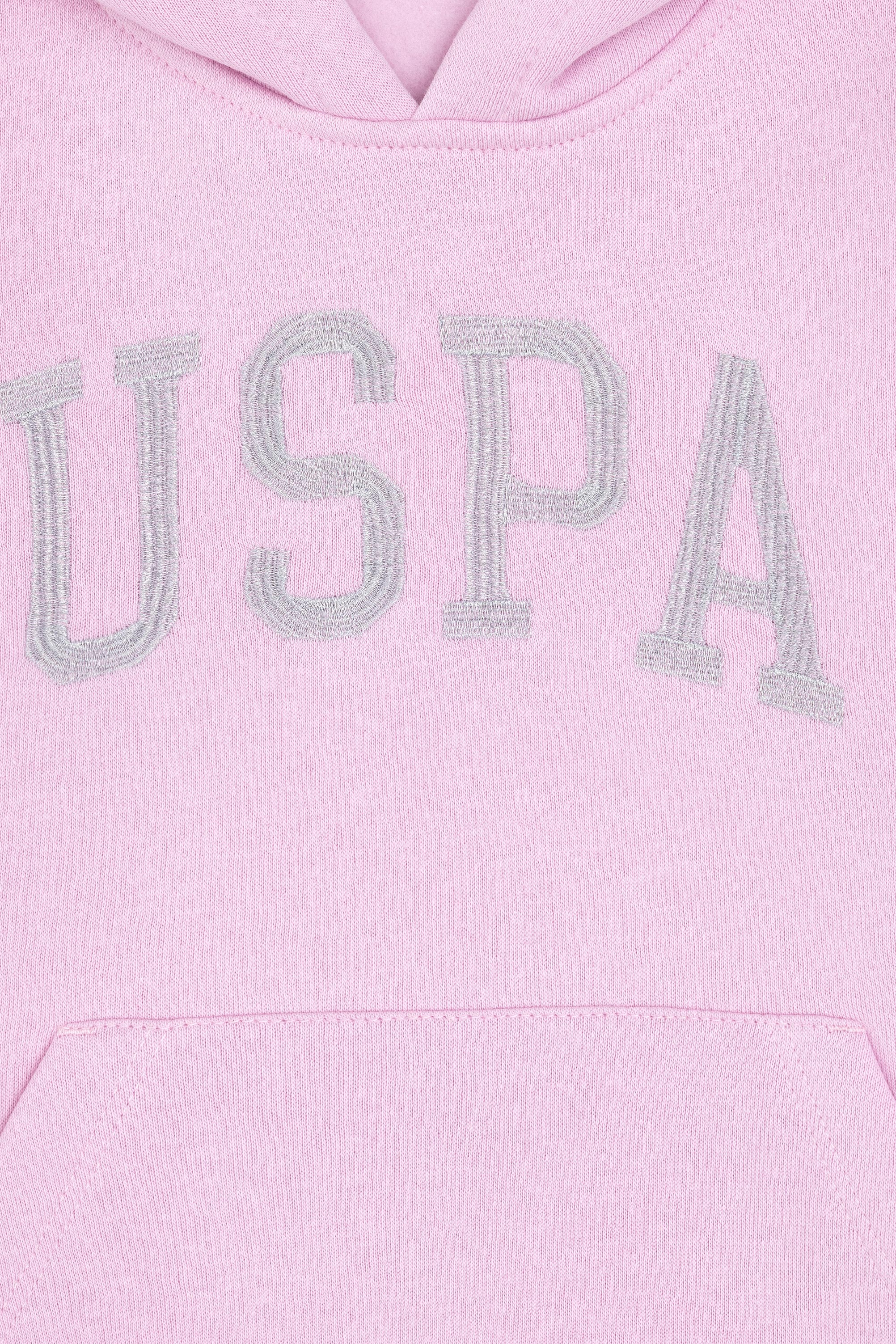 Kız Çocuk Pembe Kapüşonlu Basic Sweatshirt - Image 3