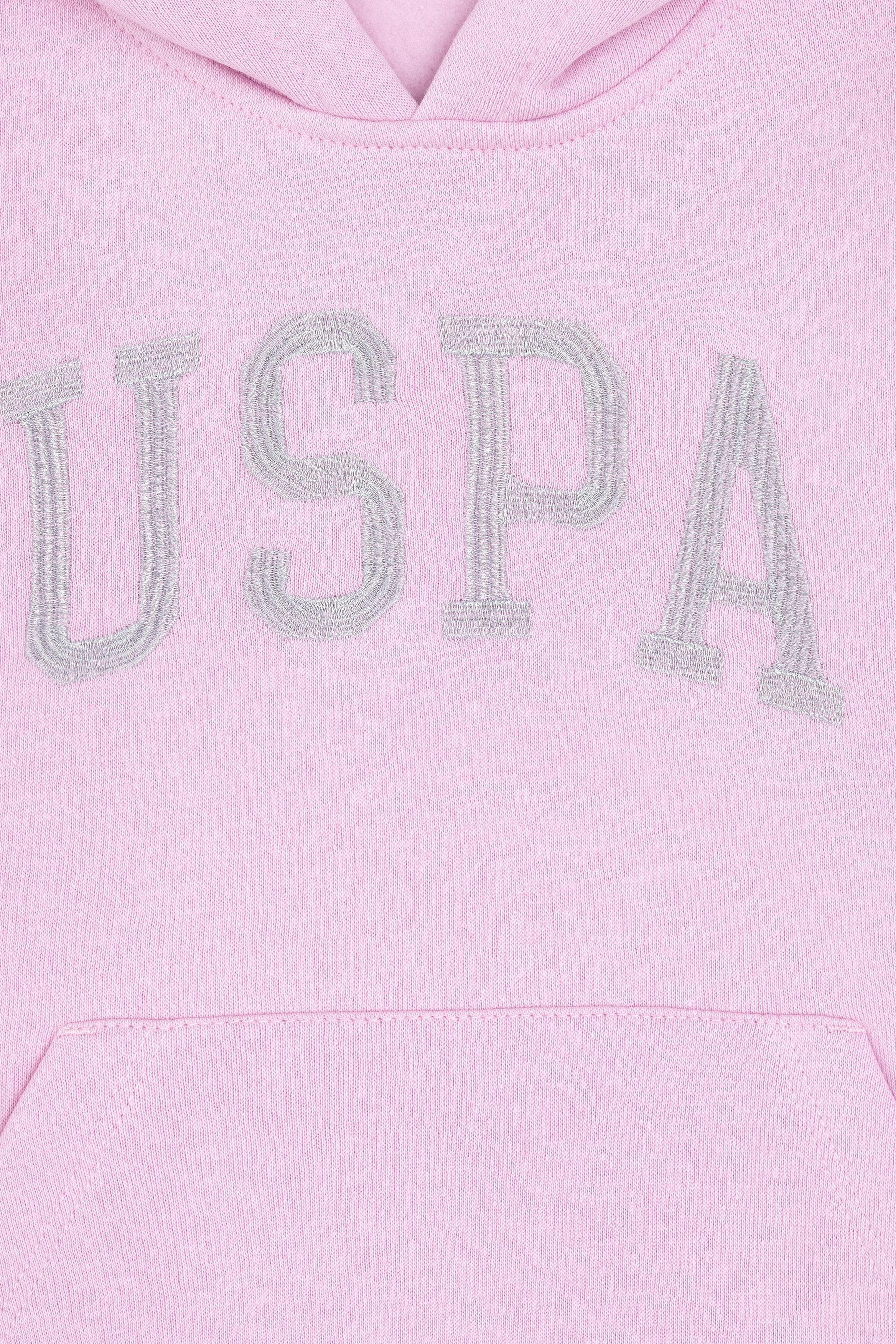 Kız Çocuk Pembe Kapüşonlu Basic Sweatshirt