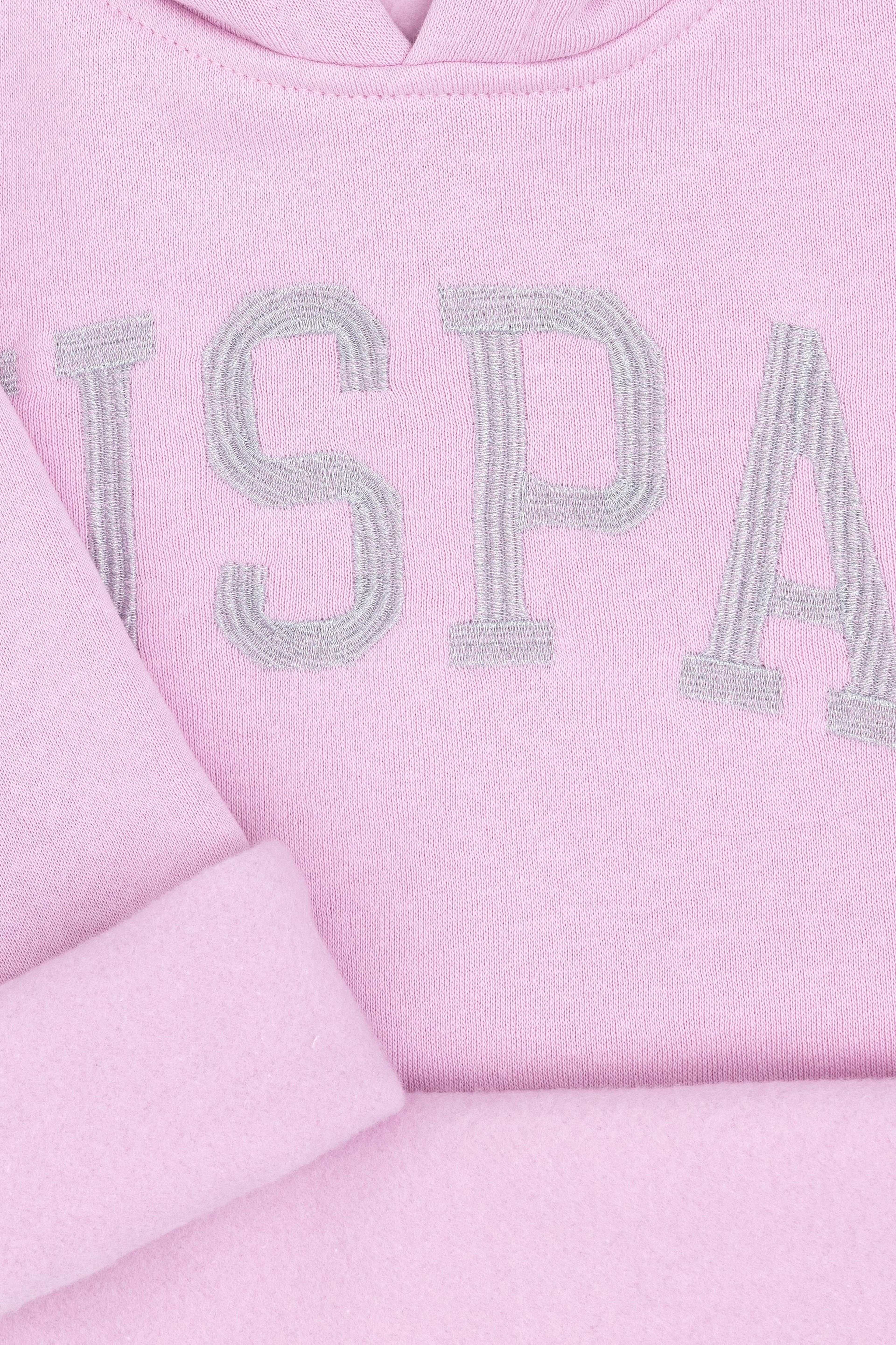 Kız Çocuk Pembe Kapüşonlu Basic Sweatshirt