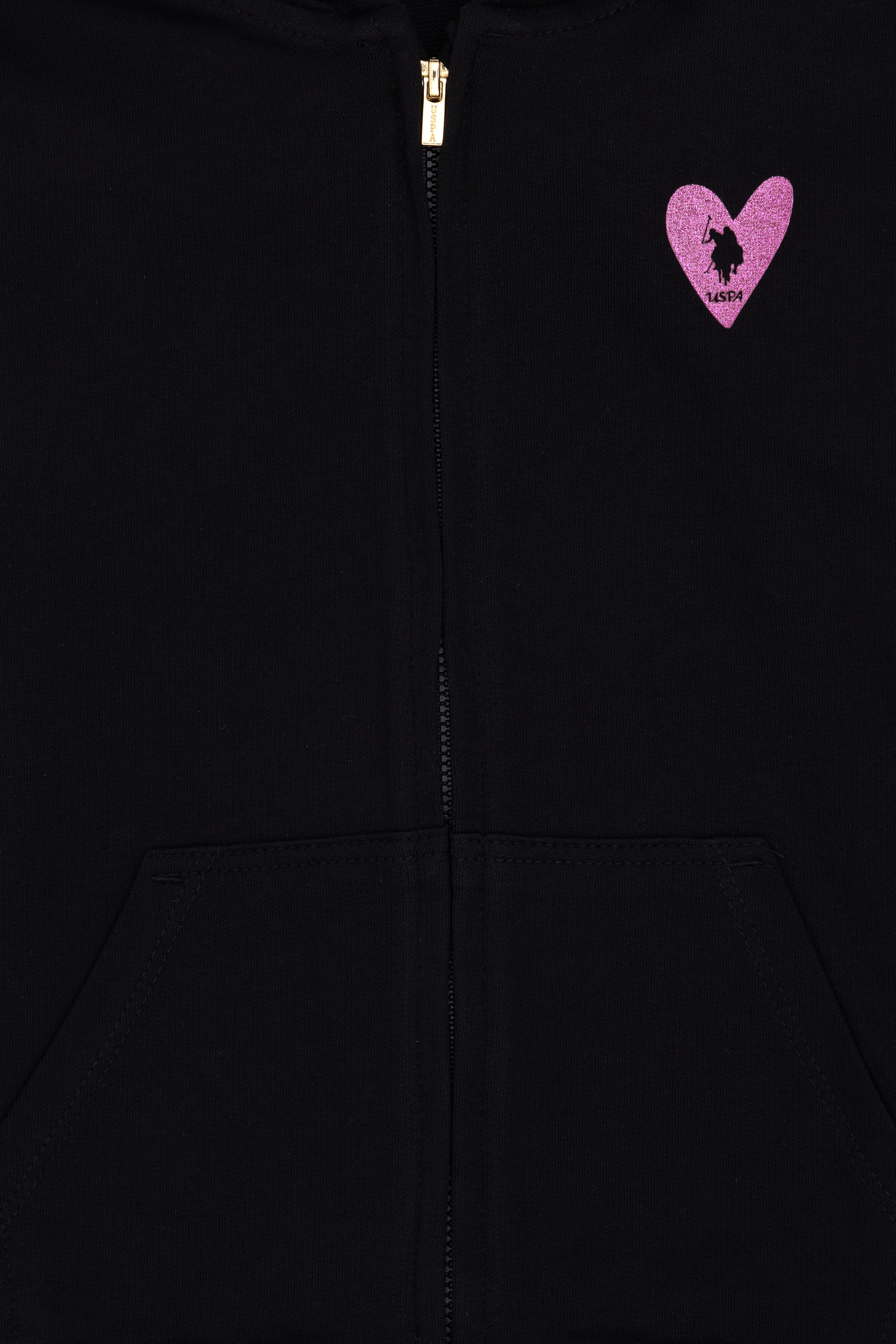 Kız Çocuk Siyah Fermuarlı Basic Sweatshirt