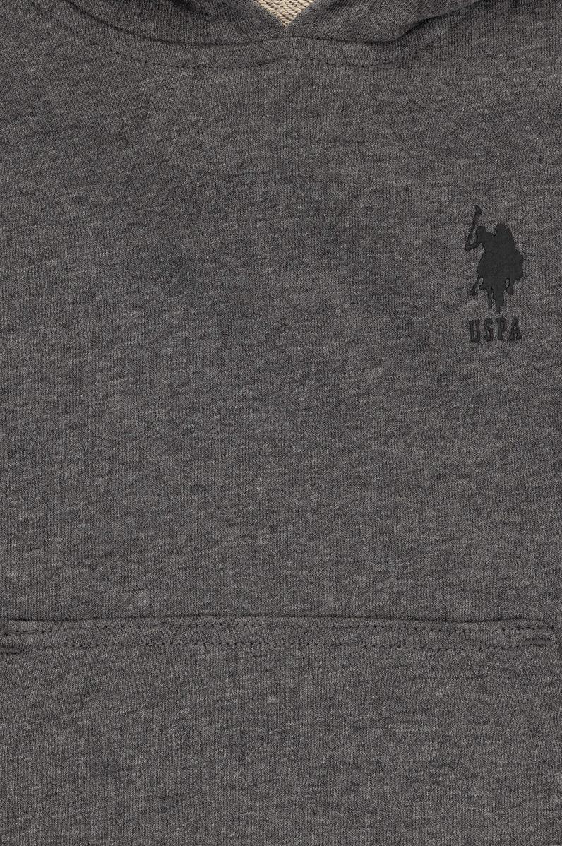 Erkek Çocuk Antrasit Melanj Basic Kapüşonlu Sweatshirt