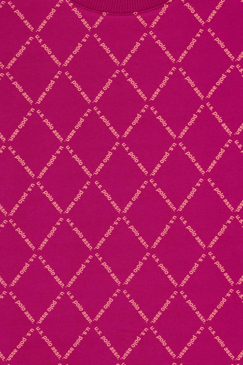 Kız Çocuk Fuşya Bisiklet Yaka Sweatshirt