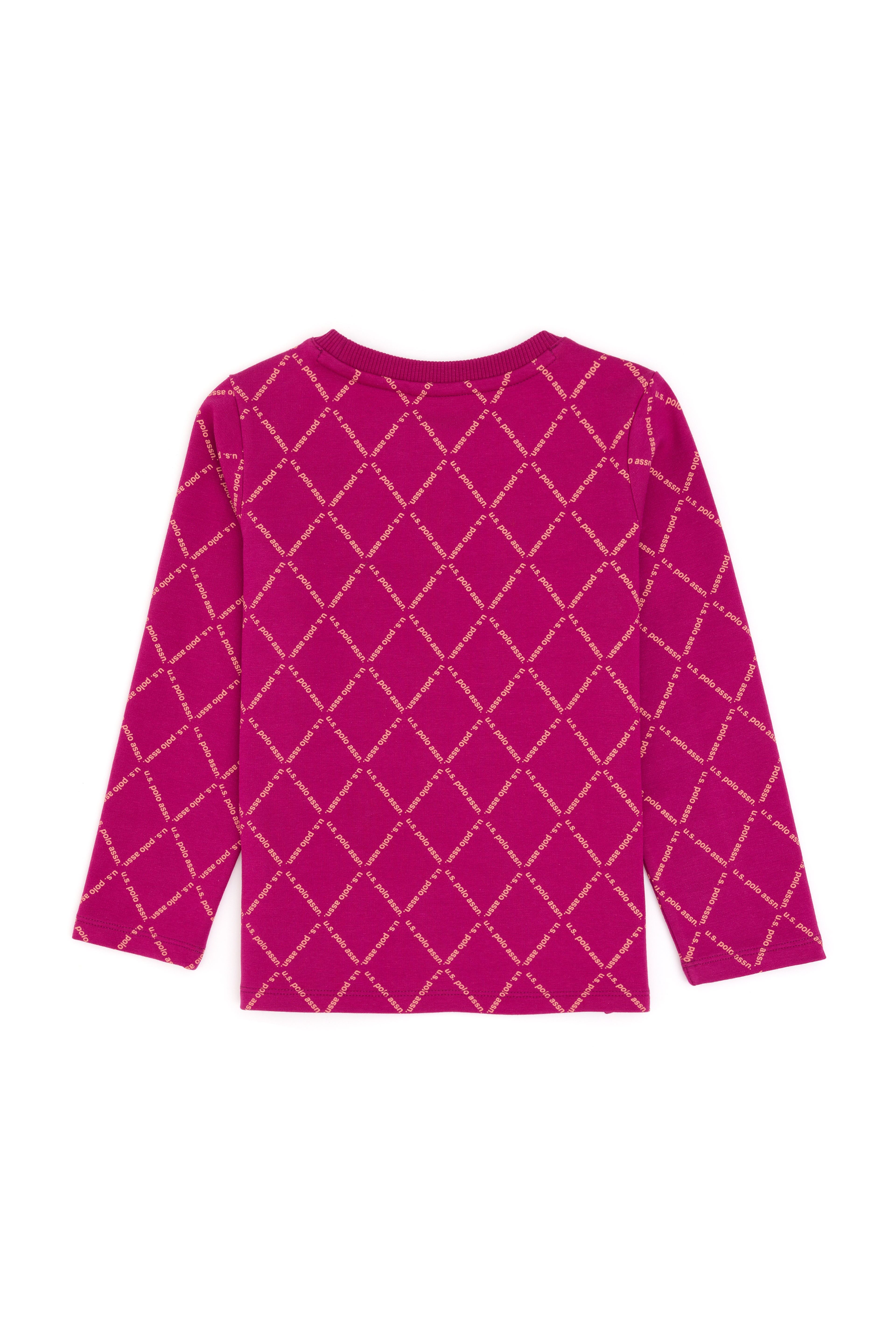 Kız Çocuk Fuşya Bisiklet Yaka Sweatshirt