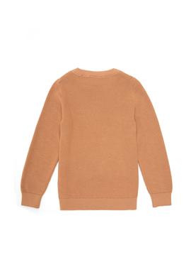 Kız Çocuk Camel Bisiklet Yaka Basic Kazak - 50293601028