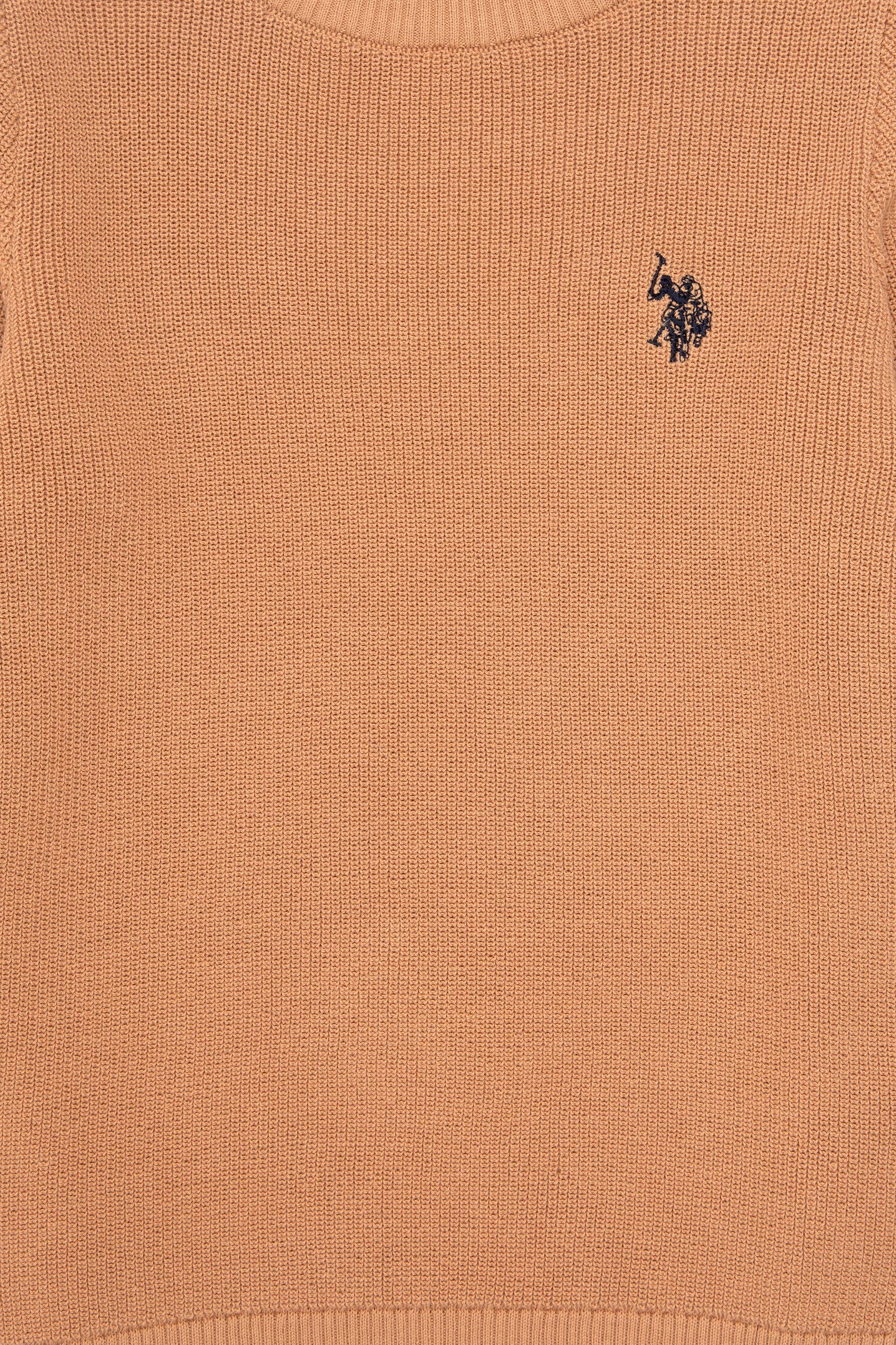 Kız Çocuk Camel Bisiklet Yaka Basic Kazak - Image 5
