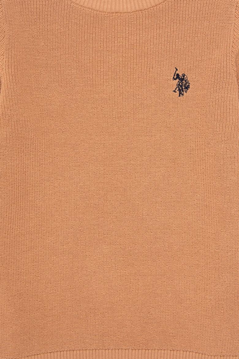 Kız Çocuk Camel Bisiklet Yaka Basic Kazak - 50293601028