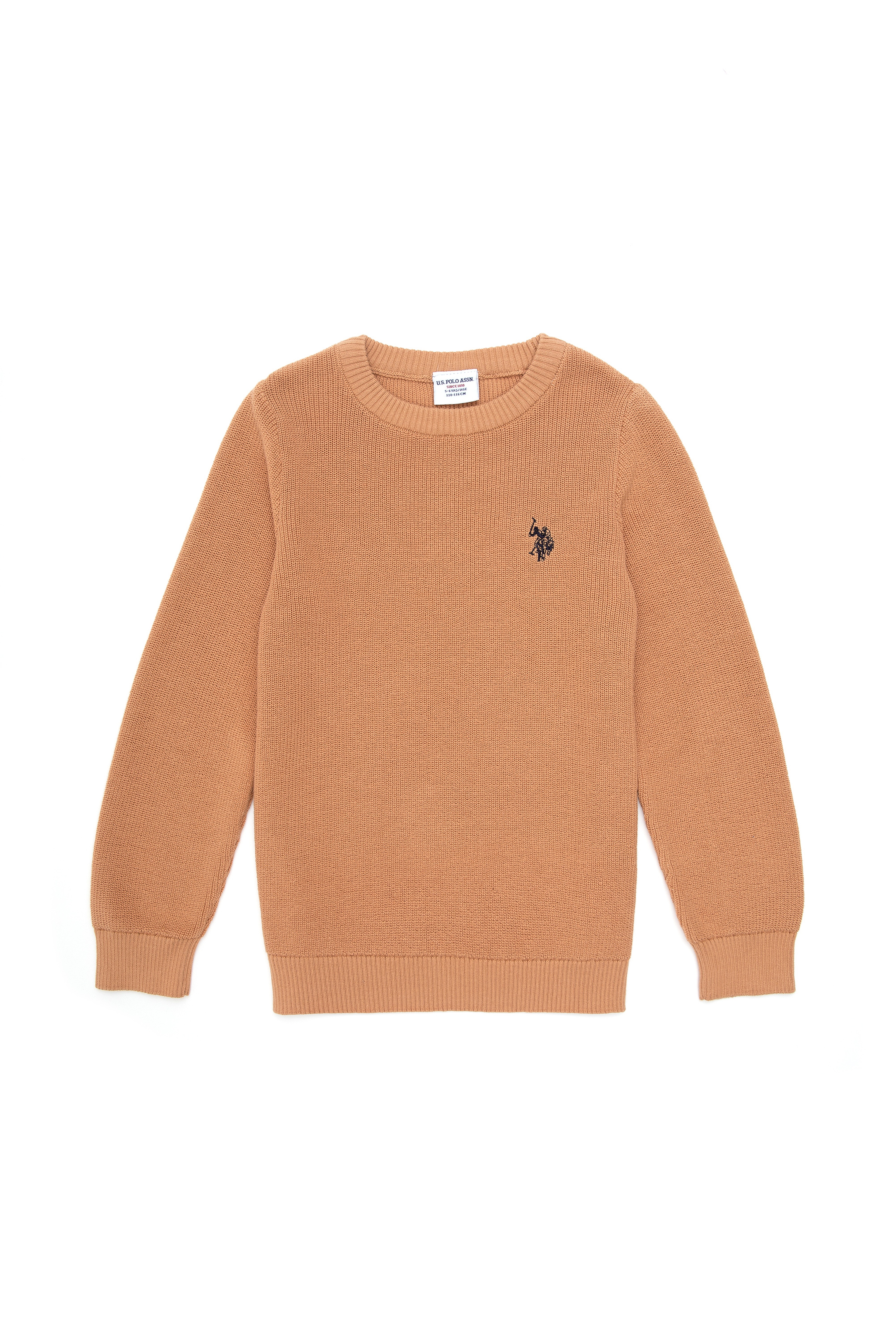 Kız Çocuk Camel Bisiklet Yaka Basic Kazak - Image 3