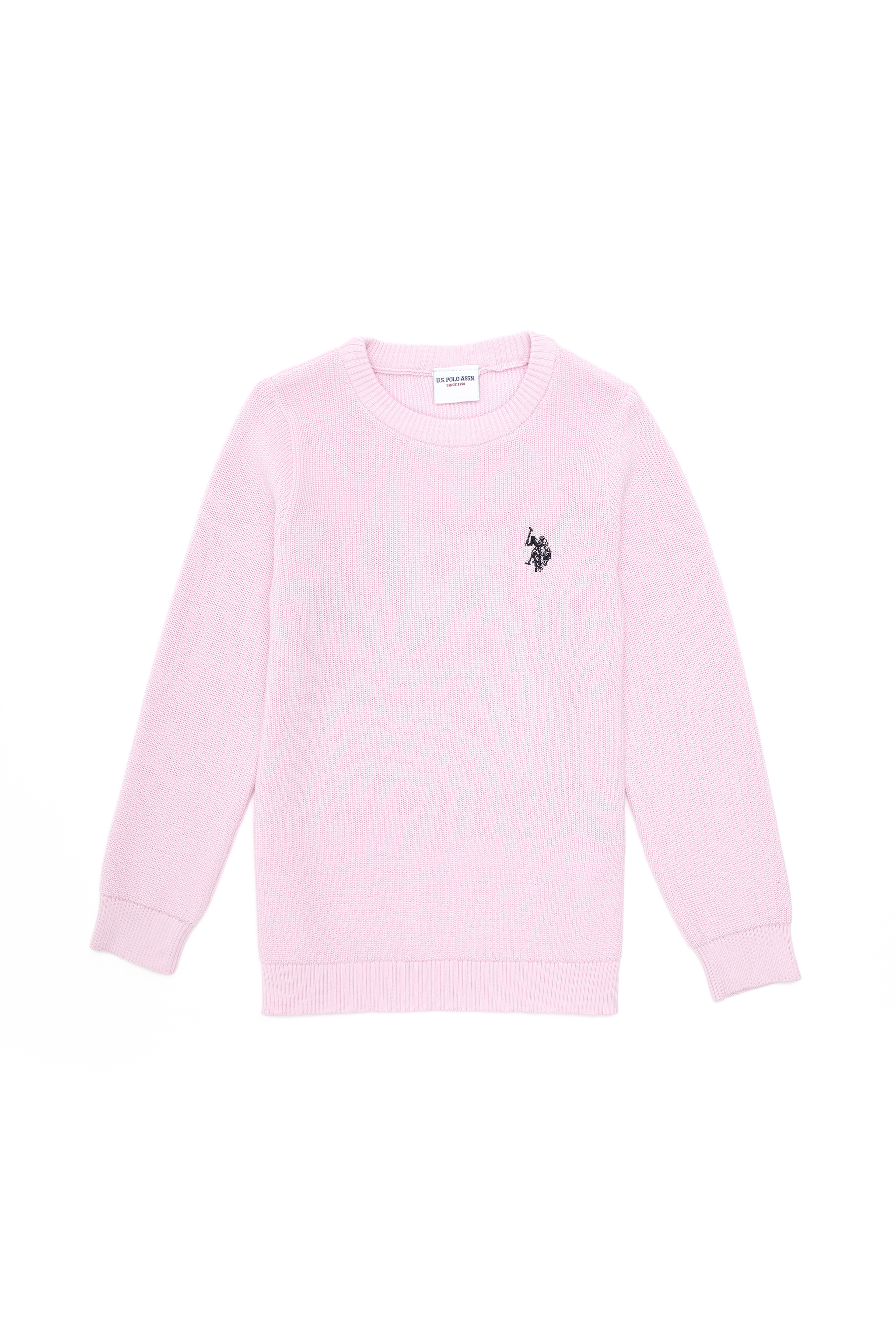 Kız Çocuk Pembe Bisiklet Yaka Basic Kazak - Image 4
