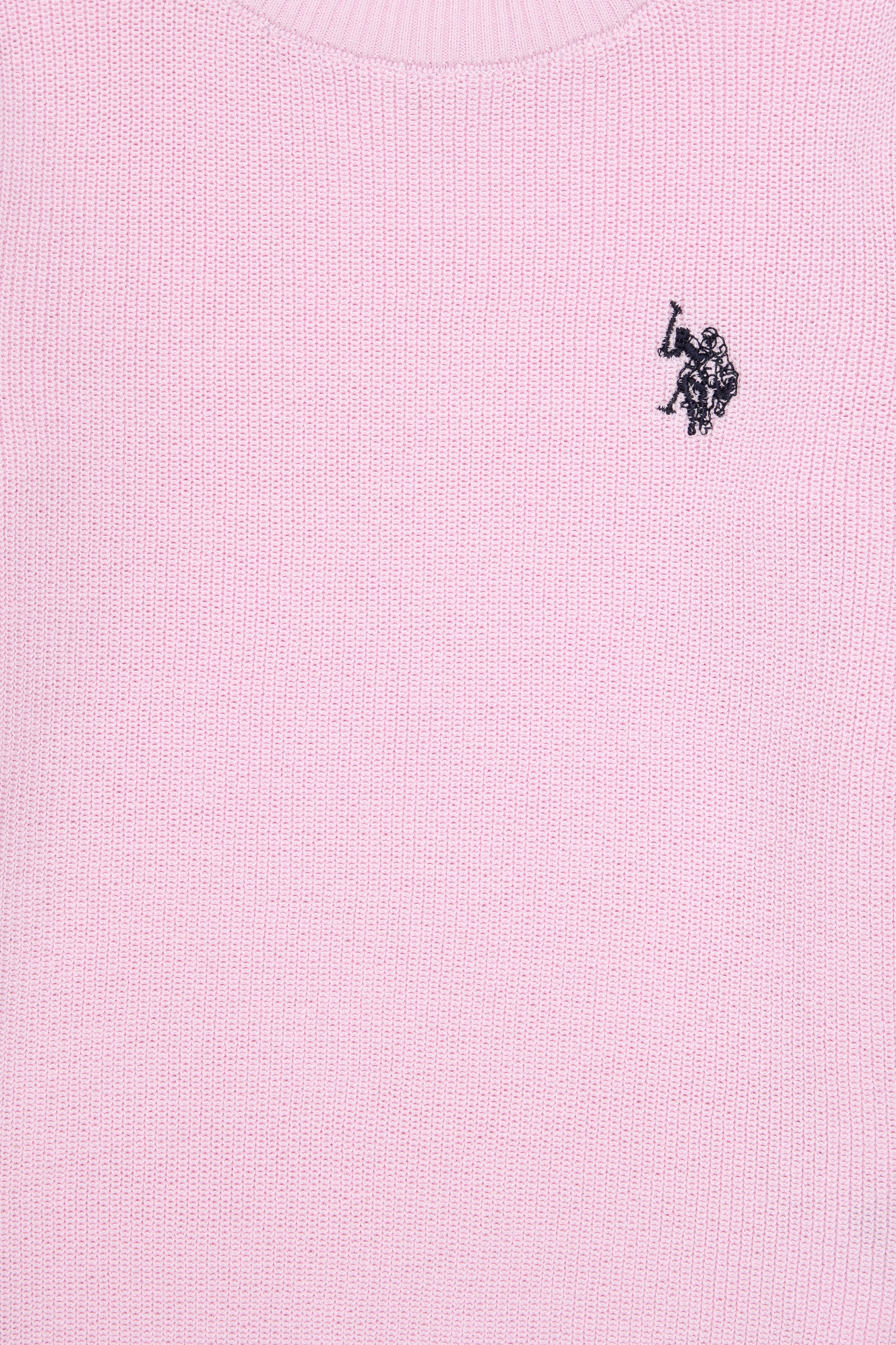 Kız Çocuk Pembe Bisiklet Yaka Basic Kazak - Image 6