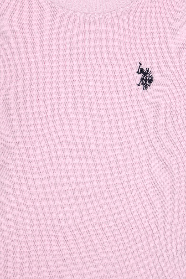 Kız Çocuk Pembe Bisiklet Yaka Basic Kazak - 50293601018