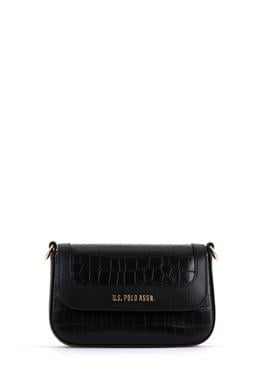 Kadın Siyah Kroko Çapraz Çanta - 50300275001