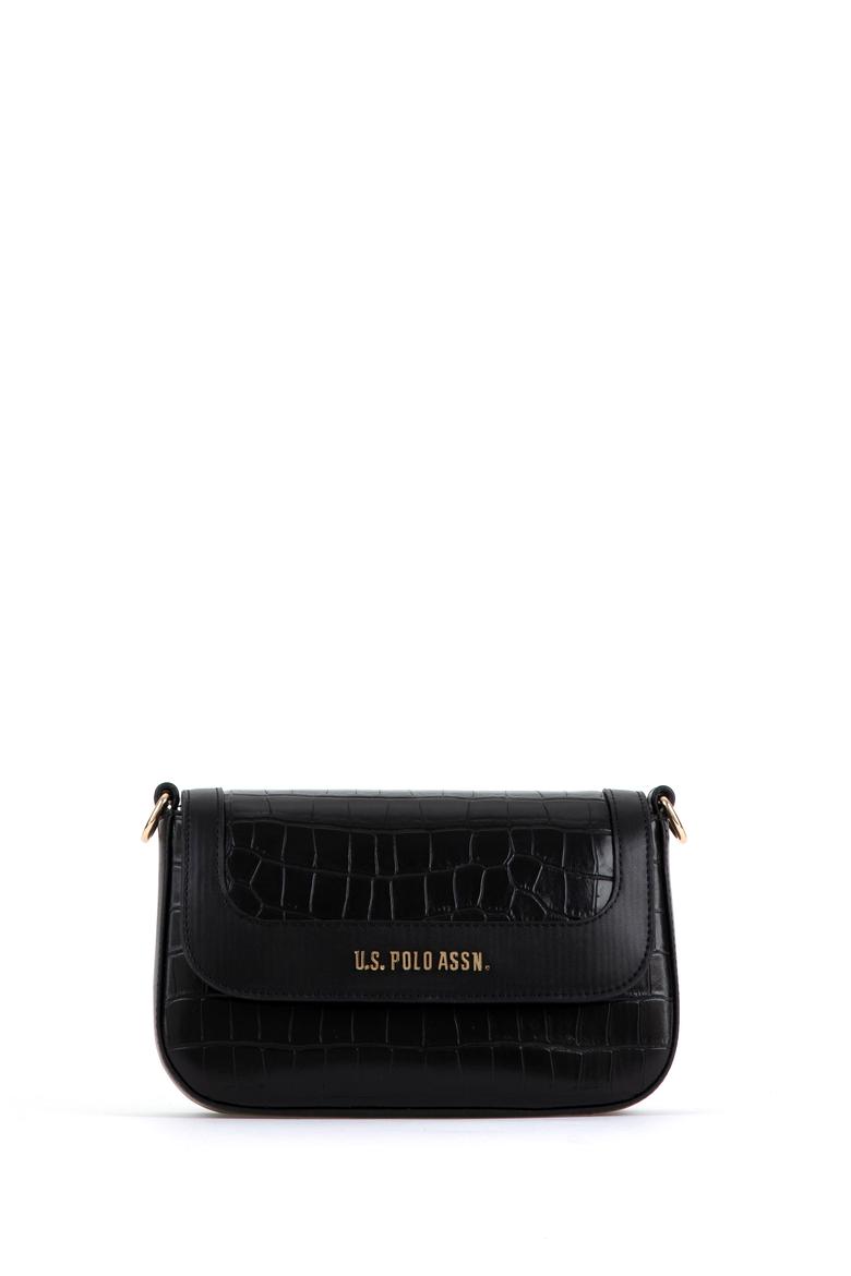 Kadın Siyah Kroko Çapraz Çanta - 50300275001