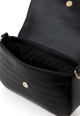 Kadın Siyah Kroko Çapraz Çanta - 50300275001