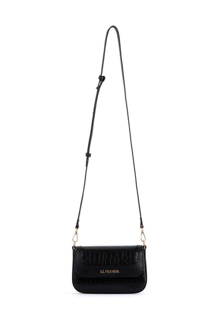 Kadın Siyah Kroko Çapraz Çanta - 50300275001