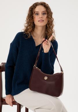 Kadın Bordo Rugan Kol Çantası - 50300337003