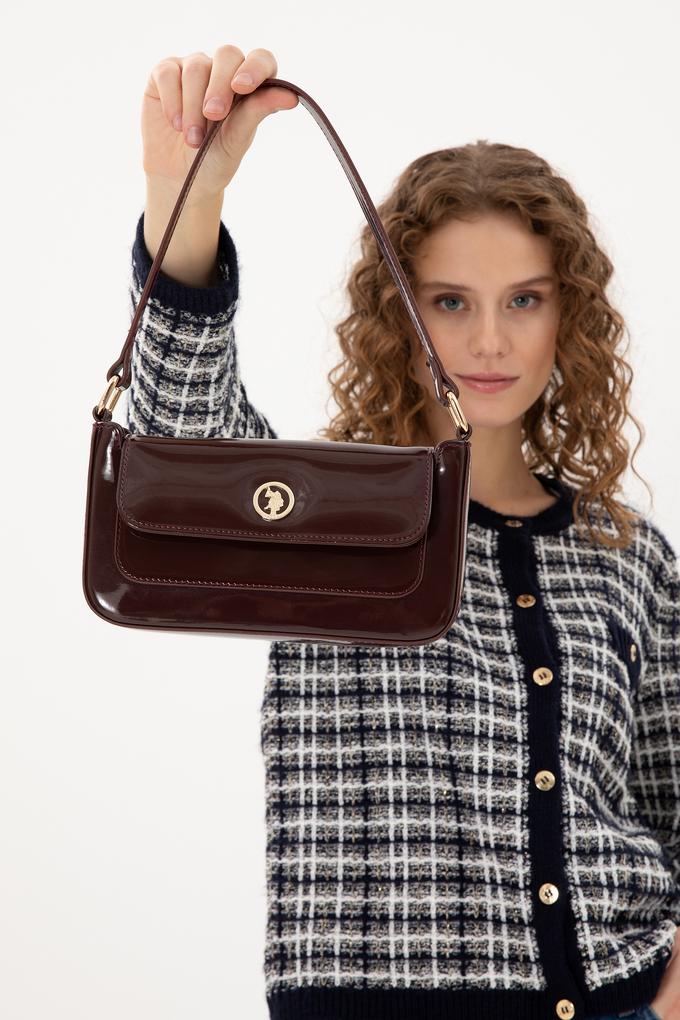 Kadın Bordo Rugan Kol Çantası