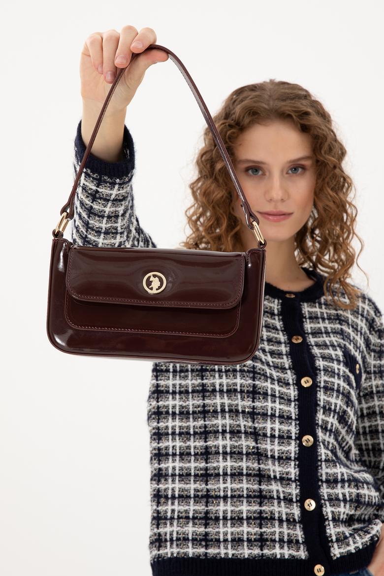 Kadın Bordo Rugan Kol Çantası