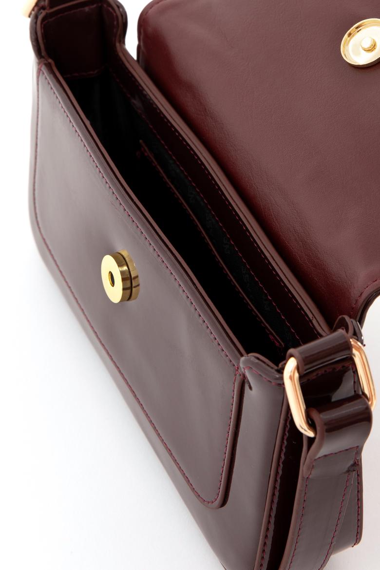 Kadın Bordo Rugan Kol Çantası - 50300338003