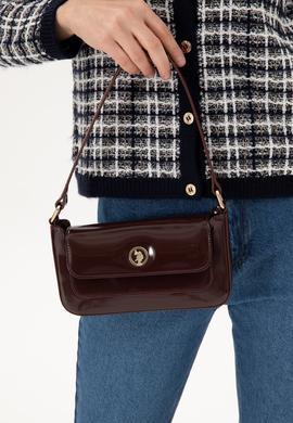 Kadın Bordo Rugan Kol Çantası - 50300338003