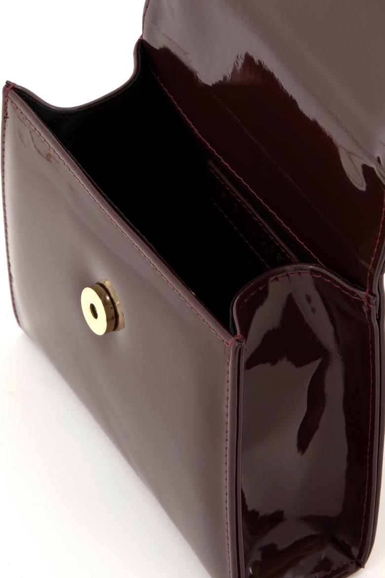 Kadın Bordo Rugan Kol Çantası - 50300333003