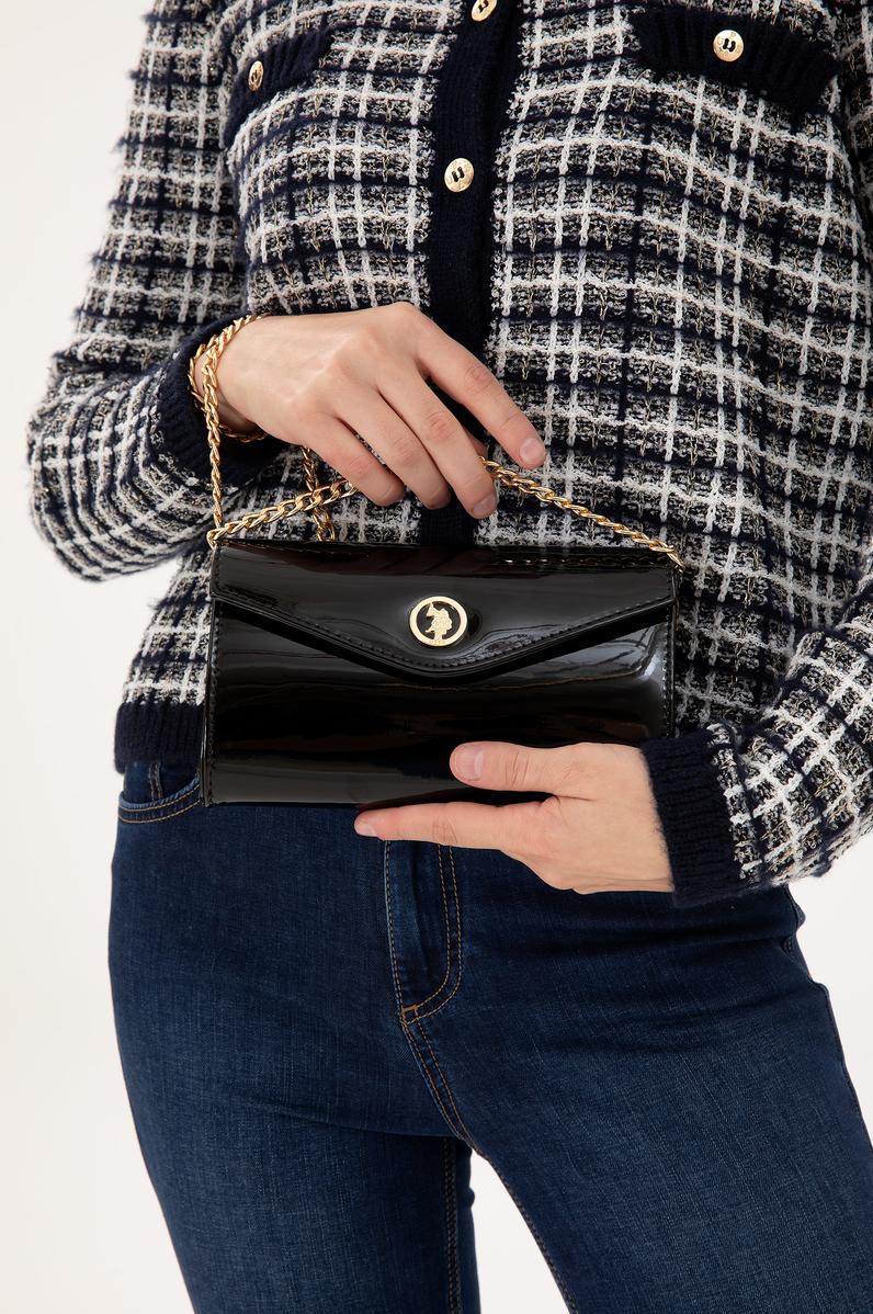 Kadın Siyah Rugan Kol Çantası