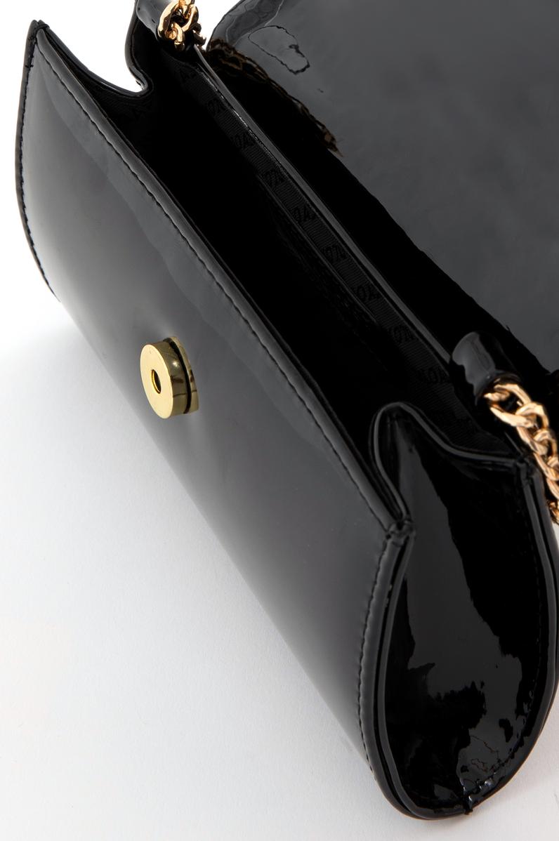 Kadın Siyah Rugan Kol Çantası