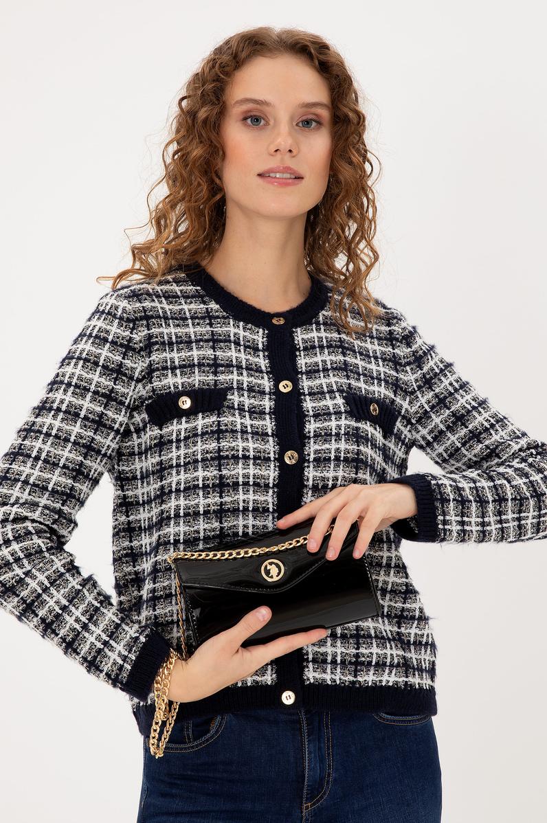 Kadın Siyah Rugan Kol Çantası