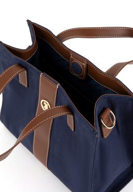 Kadın Lacivert Kanvas Kol Çantası - 50300316003