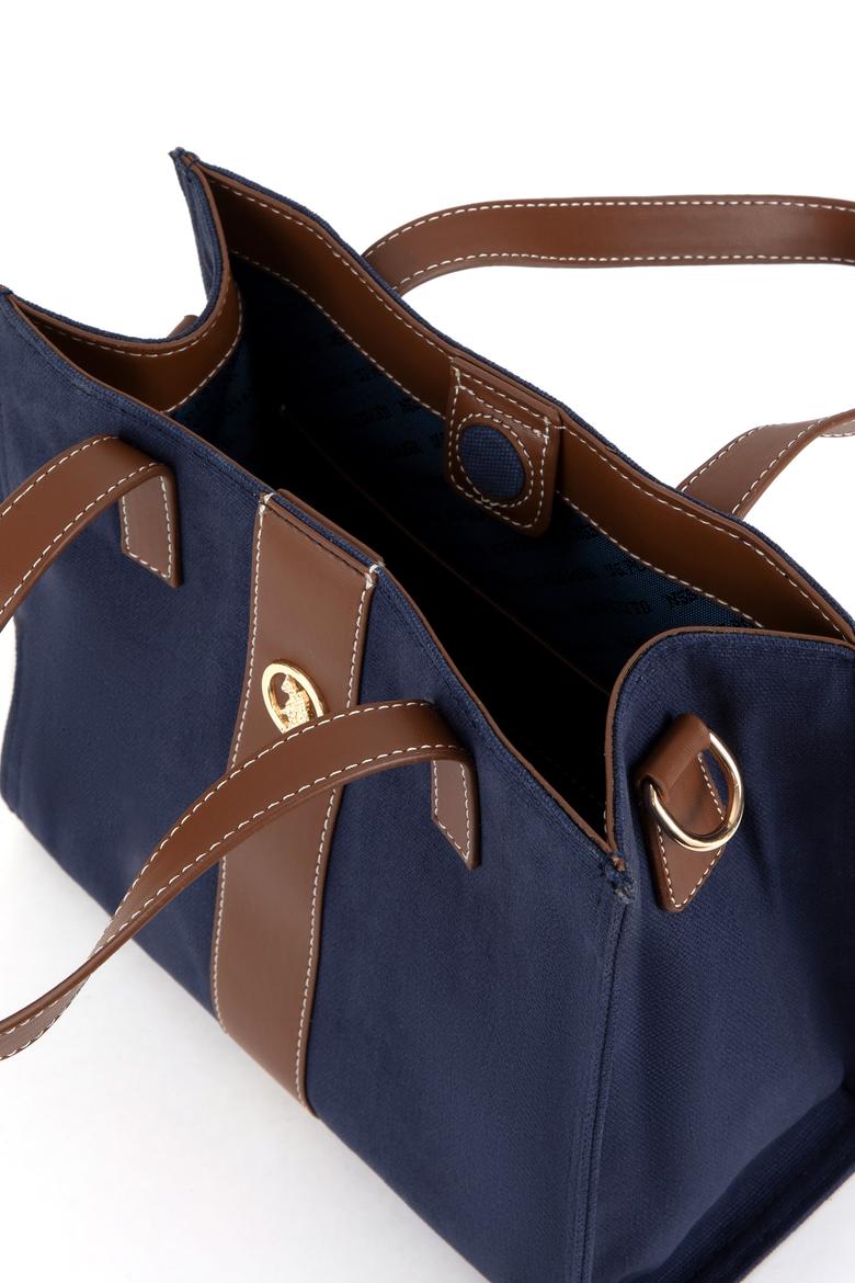 Kadın Lacivert Kanvas Kol Çantası - 50300316003