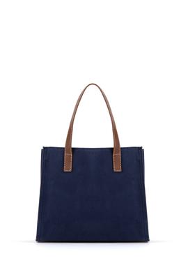 Kadın Lacivert Kanvas Kol Çantası - 50300316003