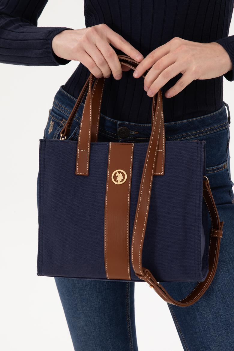 Kadın Lacivert Kanvas Kol Çantası - 50300316003