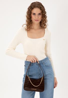 Kadın Kahverengi Kroko Kol Çantası - 50300342003