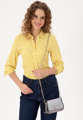 Kadın Gümüş Parlak Abiye Çanta - 50300341001