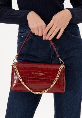 Kadın Bordo Kroko Çapraz Çanta - 50300343002