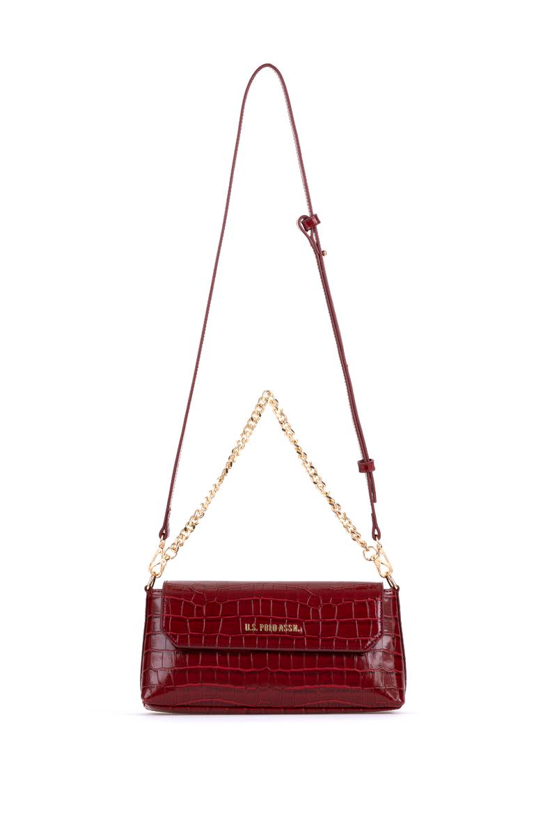 Kadın Bordo Kroko Çapraz Çanta - 50300343002