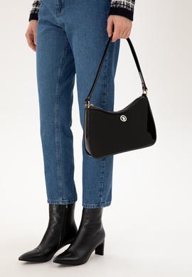 Kadın Siyah Rugan Kol Çantası - 50300337001