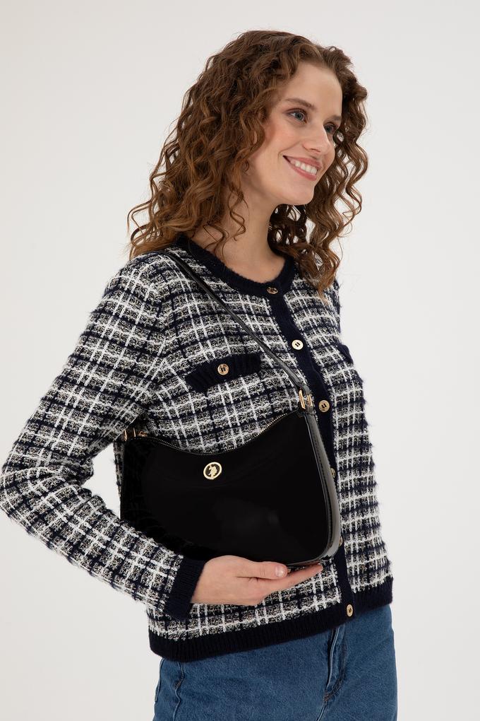 Kadın Siyah Rugan Kol Çantası