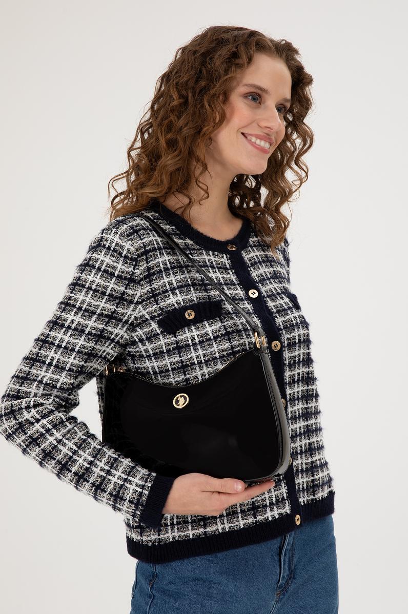 Kadın Siyah Rugan Kol Çantası