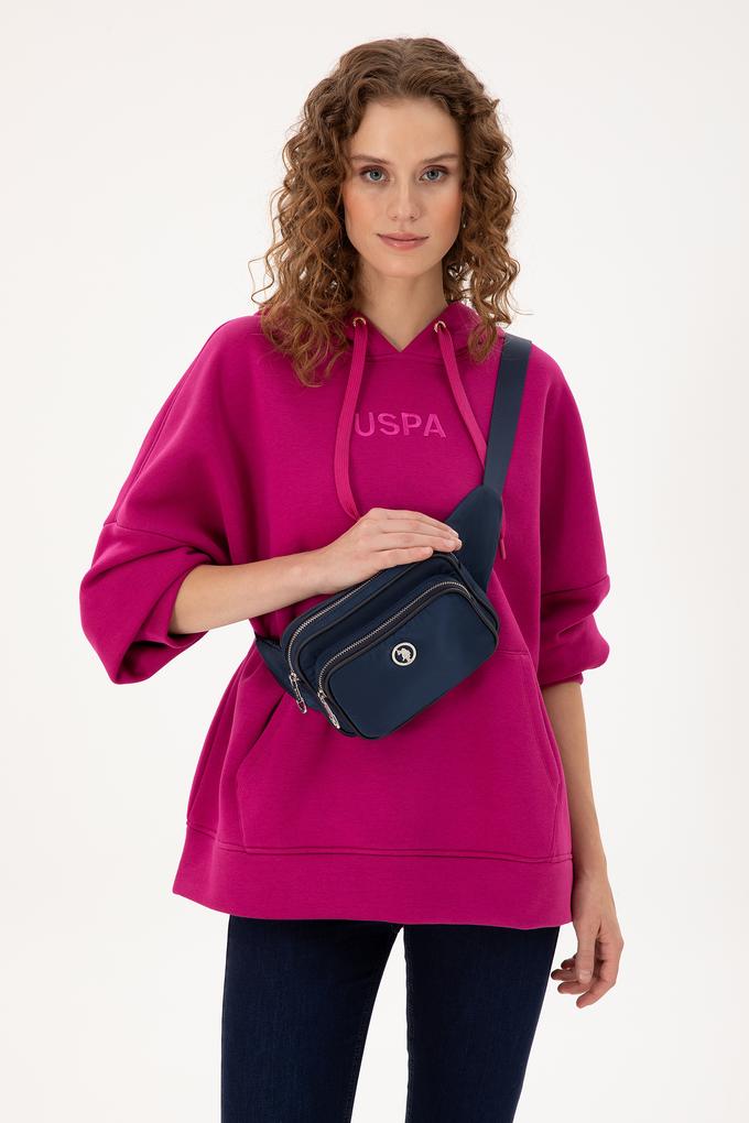 Kadın Lacivert Kapitone Bel Çantası