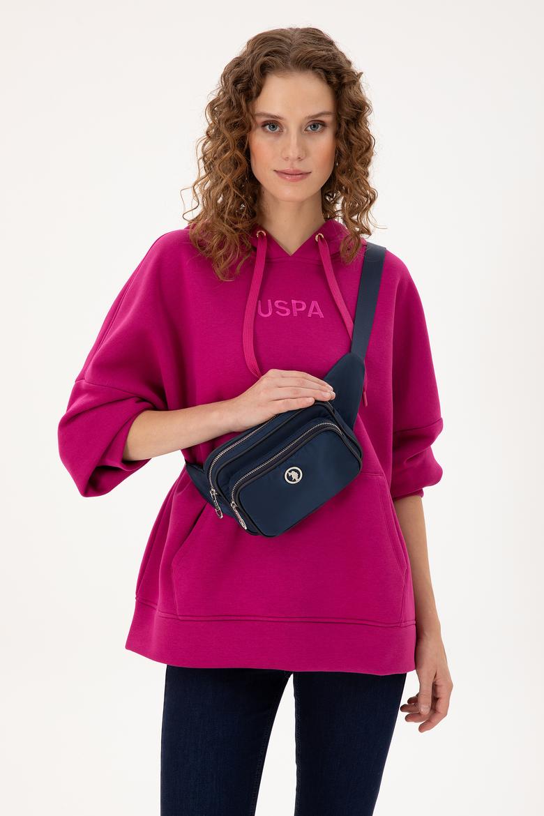 Kadın Lacivert Kapitone Bel Çantası