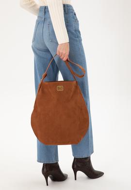 Kadın Taba Süet Kol Çantası - 50300353001