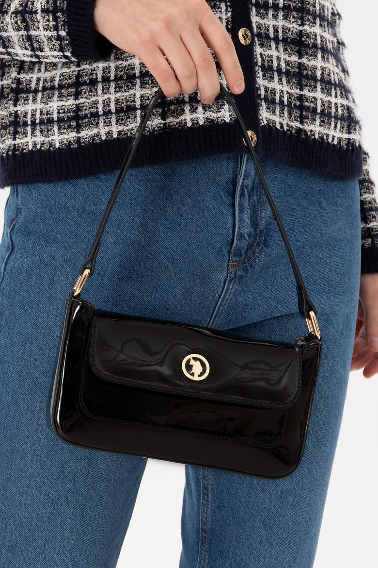 Kadın Siyah Rugan Kol Çantası - 50300338001