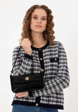 Kadın Siyah Rugan Kol Çantası - 50300338001