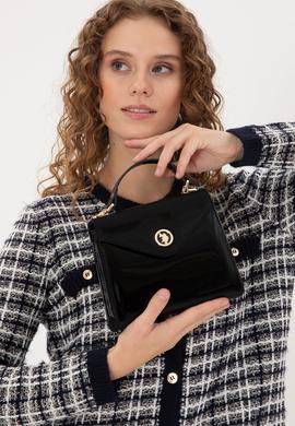 Kadın Siyah Rugan Kol Çantası - 50300333001