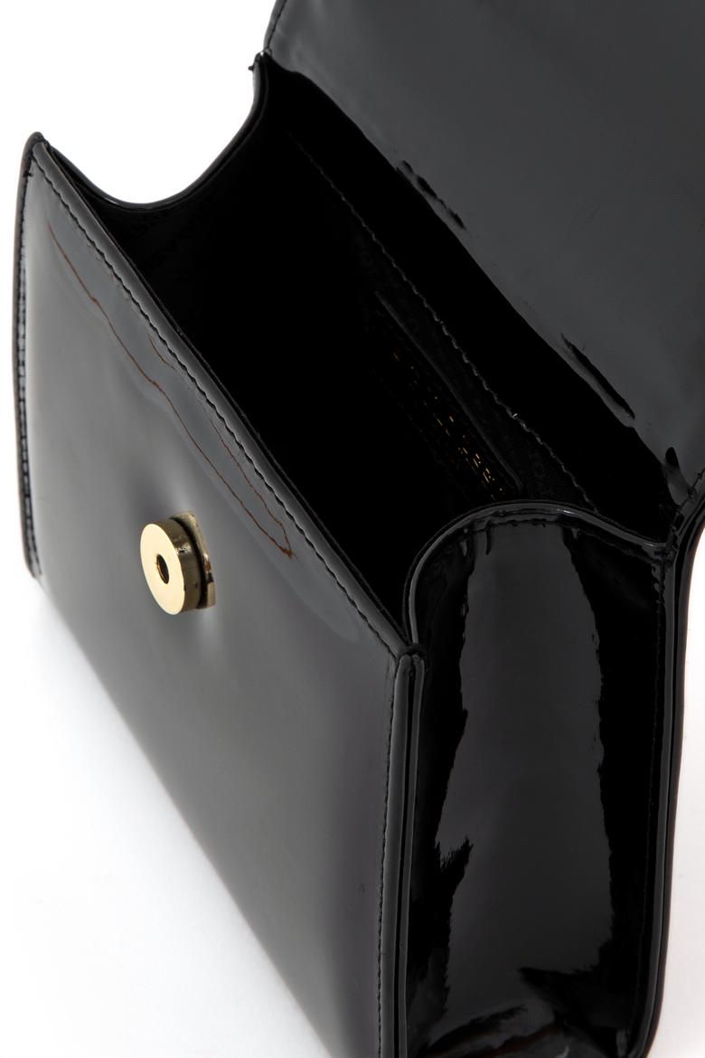 Kadın Siyah Rugan Kol Çantası - 50300333001