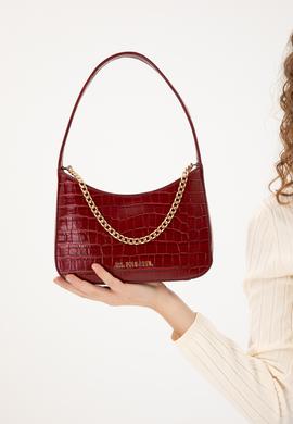 Kadın Bordo Kroko Kol Çantası - 50300342002